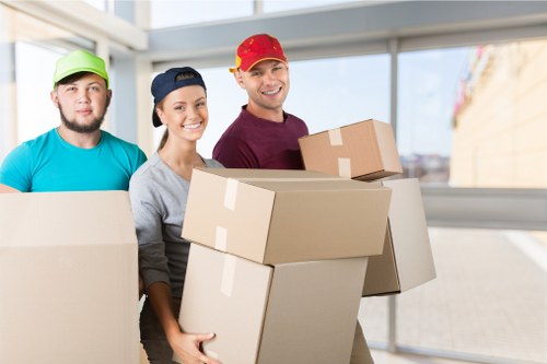 Business furniture and IT equipment prepared for relocation