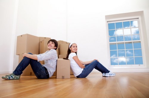 Careful loading of commercial equipment for transport in West London