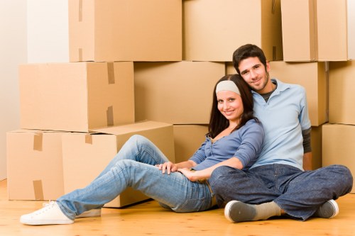 Careful packing and loading for a flat move near Holland Park