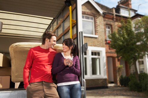 Professional removal van serving a Holland Park property relocation